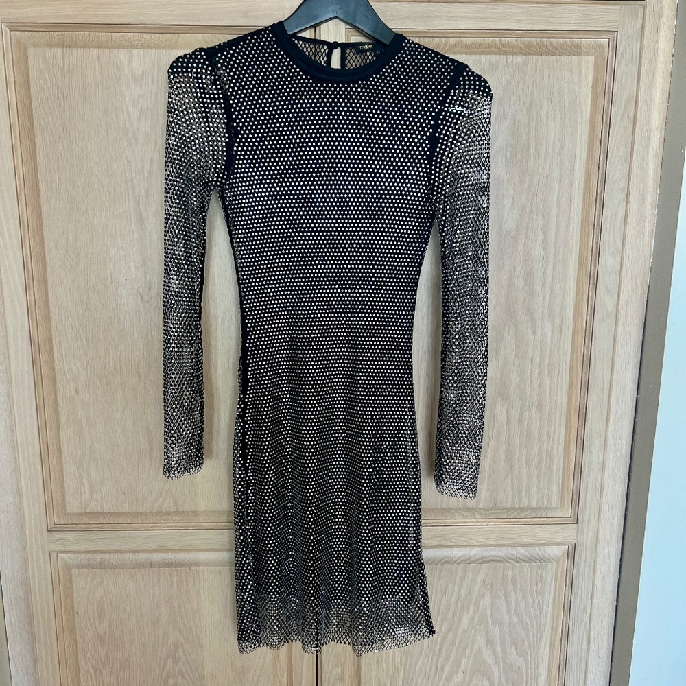Maje Glitter mini dress 34FR